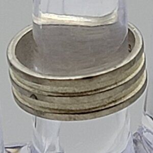 Vintage Premier Designs 925 Sterling Silver Double Band Ring Size 6 6.7mm